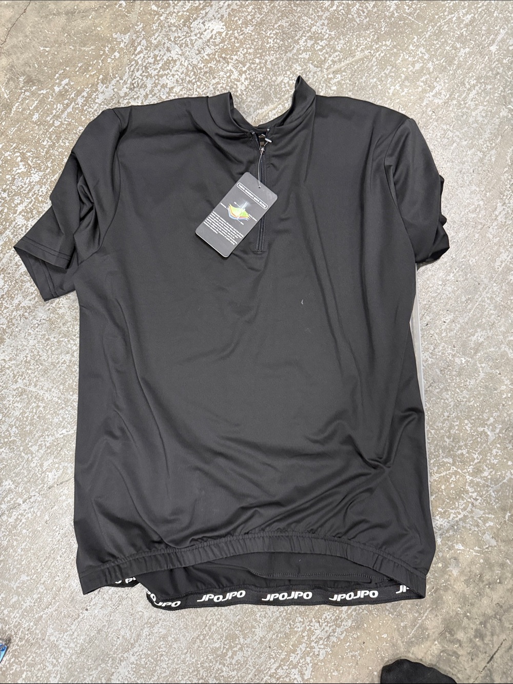 Men's Black Short-Sleeve Cycling Jersey